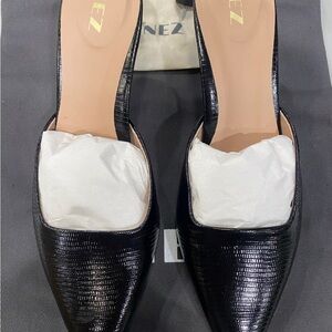 Elegant Black Mules by
